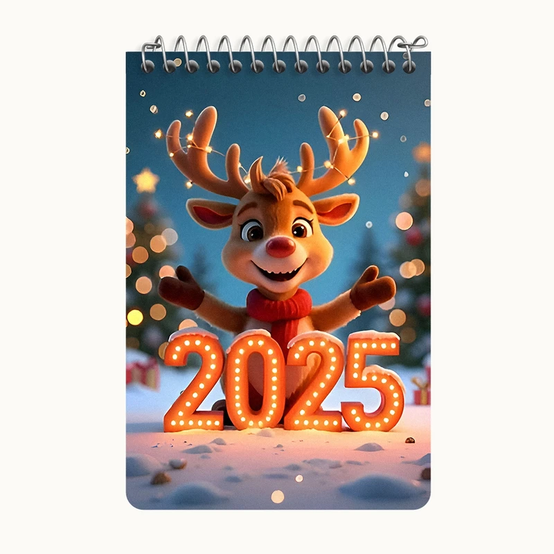 دفتر یادداشت 50 برگ خندالو طرح سال 2025 میلادی کد F8040