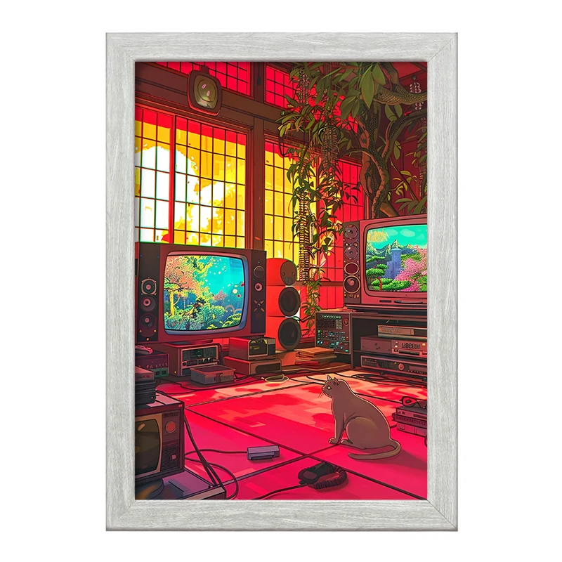 تابلو خندالو طرح گربه (Cat) کد F4553