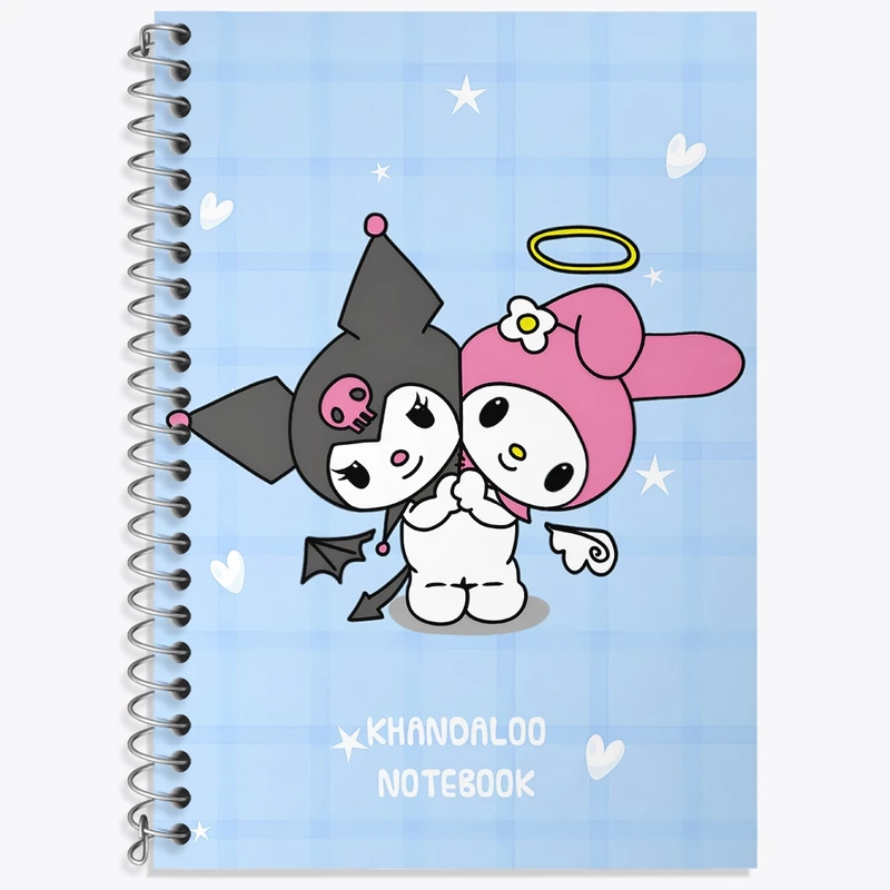 دفتر زبان 50 برگ خندالو مدل سه خط طرح کرومی و مای ملودی کد N9082