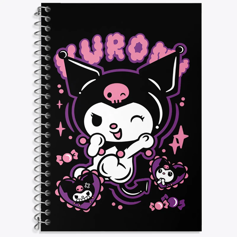 دفتر نت موسیقی 50 برگ خندالو طرح کرومی (Kuromi) کد N7808