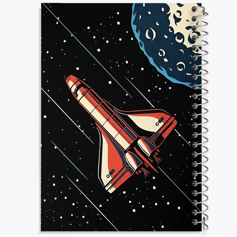دفتر مشق 50 برگ خندالو طرح فضایی کد F10088