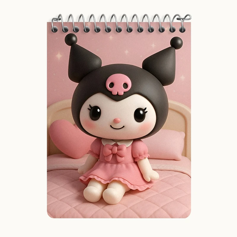 دفتر یادداشت 50 برگ خندالو طرح کرومی (Kuromi) کد N9474