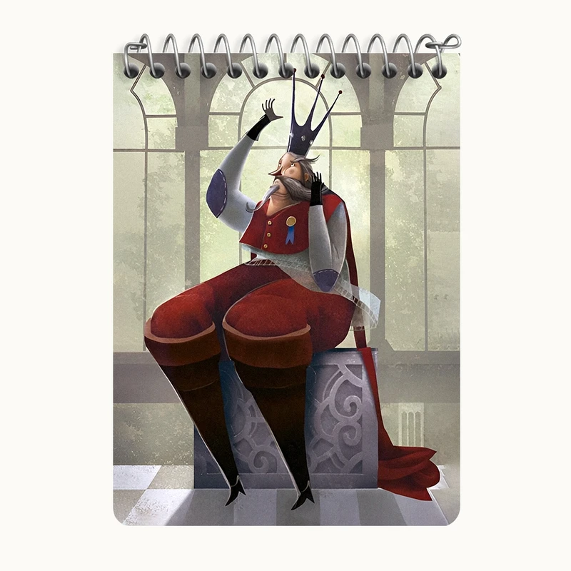 دفتر یادداشت 50 برگ خندالو طرح پادشاه کد N6431