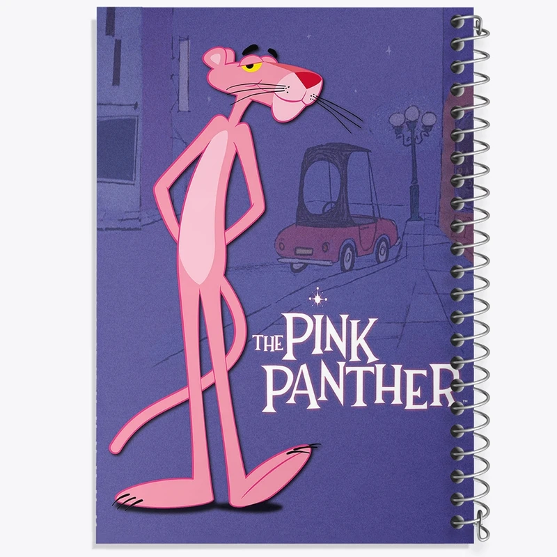دفتر طراحی 50 برگ خندالو طرح پلنگ صورتی Pink Panther  کد 1403