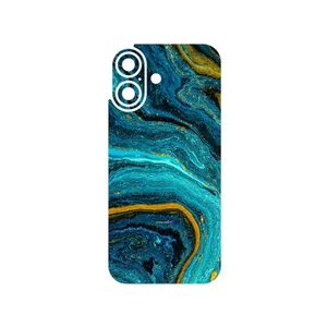 MAHOOT Turquoise marblewith golden streaks Cover Sticker for Apple iPhone 17
