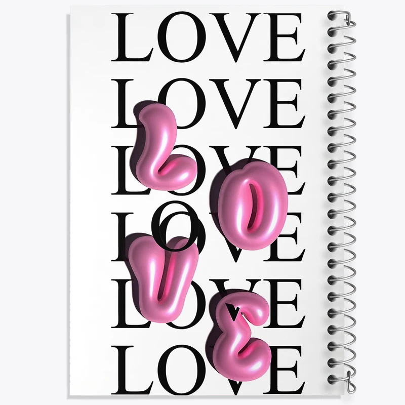 دفتر مشق 100 برگ خندالو طرح Love کد F11638