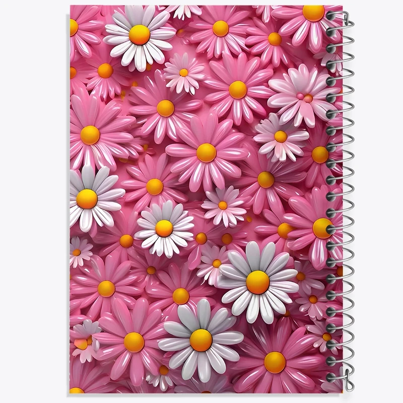 دفتر ژورنال نویسی 50 برگ خندالو مدل نقطه ای طرح گل گلی کد N6434