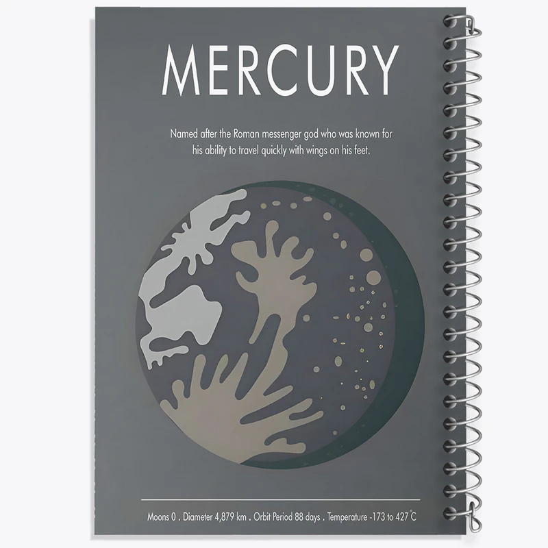 دفتر نقاشی 50 برگ خندالو طرح عطارد (Mercury) کد F13887