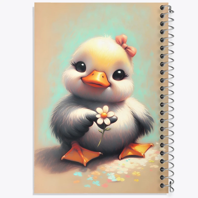 دفتر طراحی 50 برگ خندالو طرح اردک بامزه کد N4879