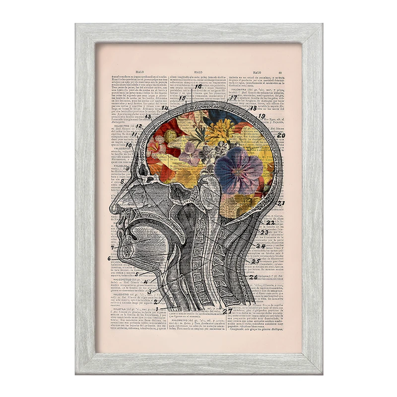 تابلو خندالو طرح آناتومی مغز (Brain Anatomy) کد F14038