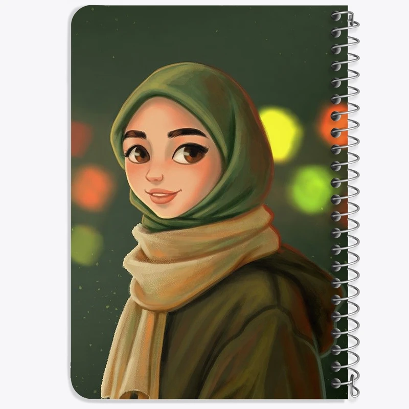 دفتر یادداشت 50 برگ خندالو طرح دخترانه باحجاب کد 25995