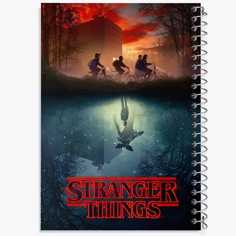 دفتر ژورنال نویسی 50 برگ خندالو مدل نقطه ای طرح استرنجر تینگز (Stranger Things) کد F10170