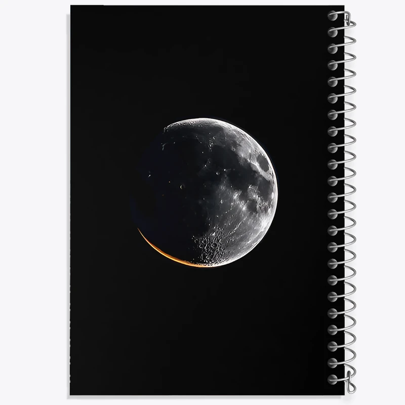 دفتر مشق 100 برگ خندالو طرح ماه (Moon) کد F12869