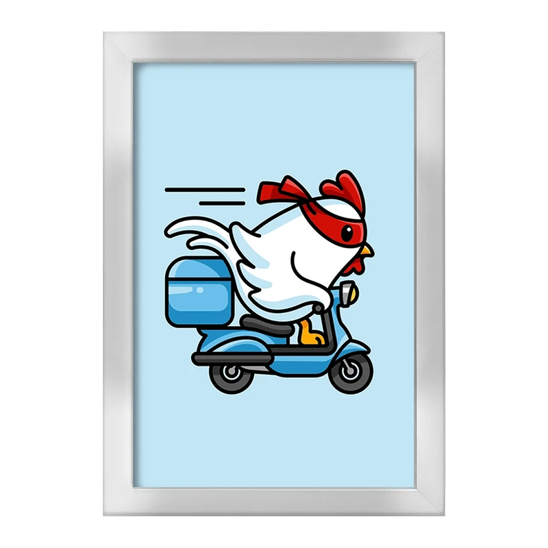 تابلو خندالو طرح حیوانات بامزه مرغ کد 28351