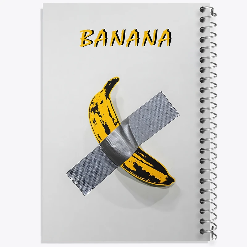 دفتر طراحی 50 برگ خندالو طرح تابلو  موز(Banana) کد N7463