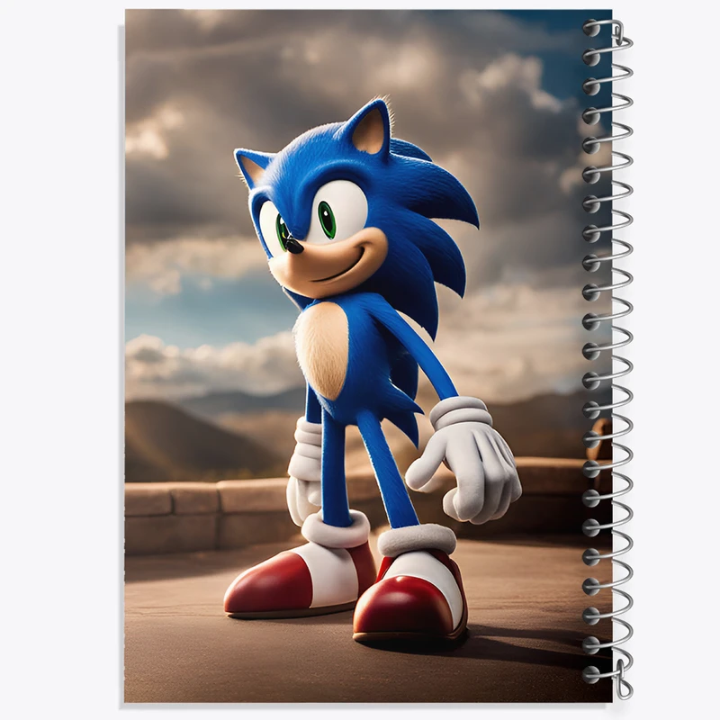 دفتر مشق 100 برگ خندالو طرح سونیک (Sonic) کد N8019