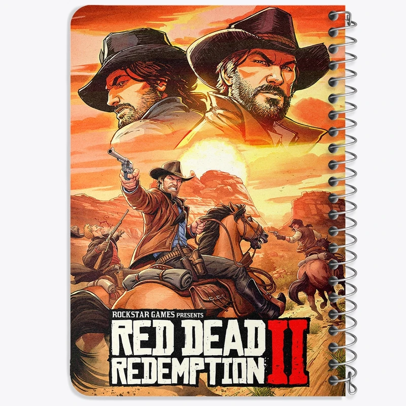 دفتر یادداشت 50 برگ خندالو طرح رد دد (Red Dead) کد N9355