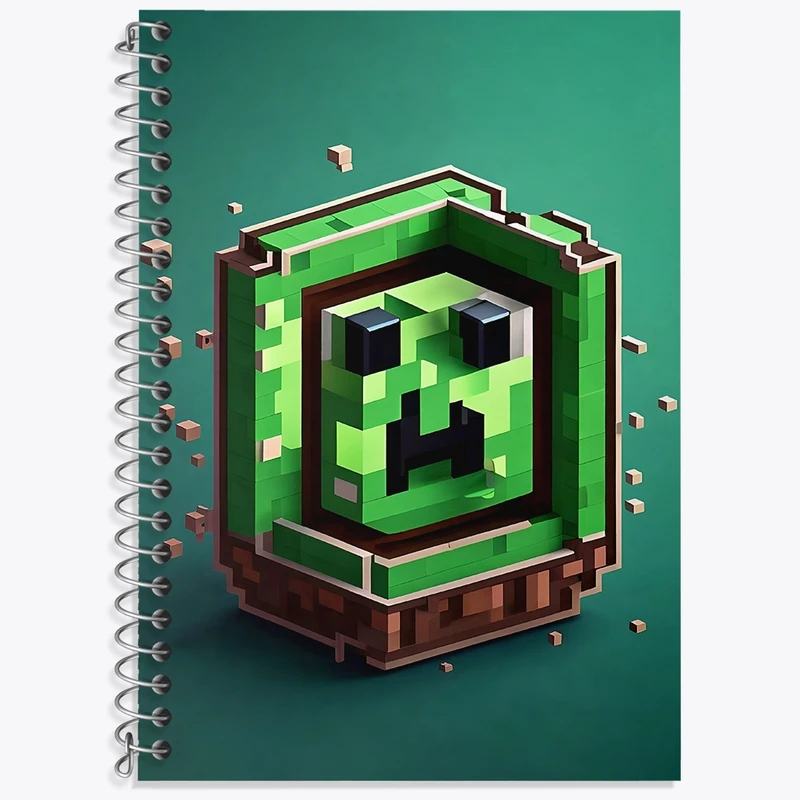 دفتر لغت 50 برگ خندالو طرح ماینکرافت (Minecraft) کد F3529