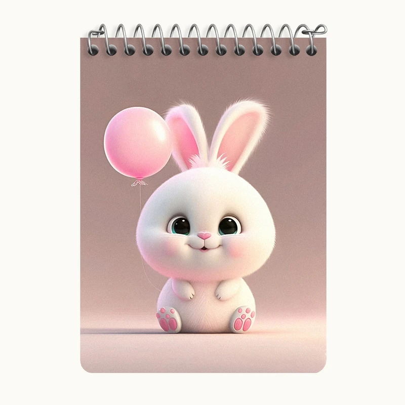 دفتر یادداشت 50 برگ خندالو طرح خرگوش کیوت کد N4087