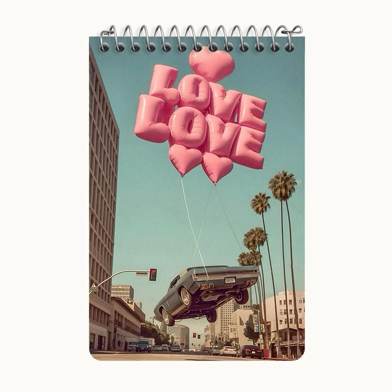 دفتر یادداشت 50 برگ خندالو طرح Love کد F8767