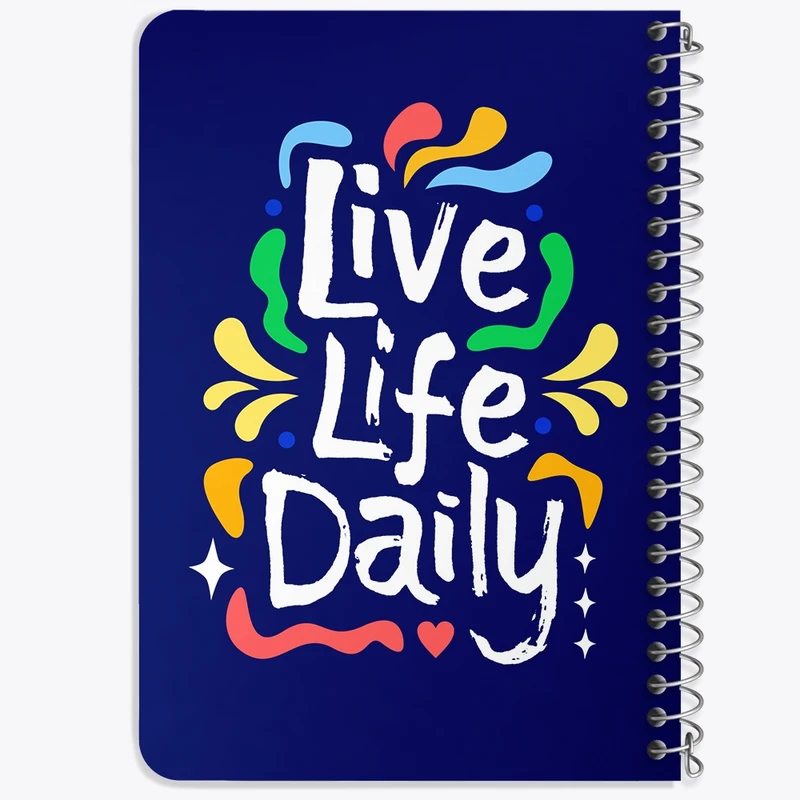 دفتر یادداشت 50 برگ خندالو طرح Live Life Daily کد F1502