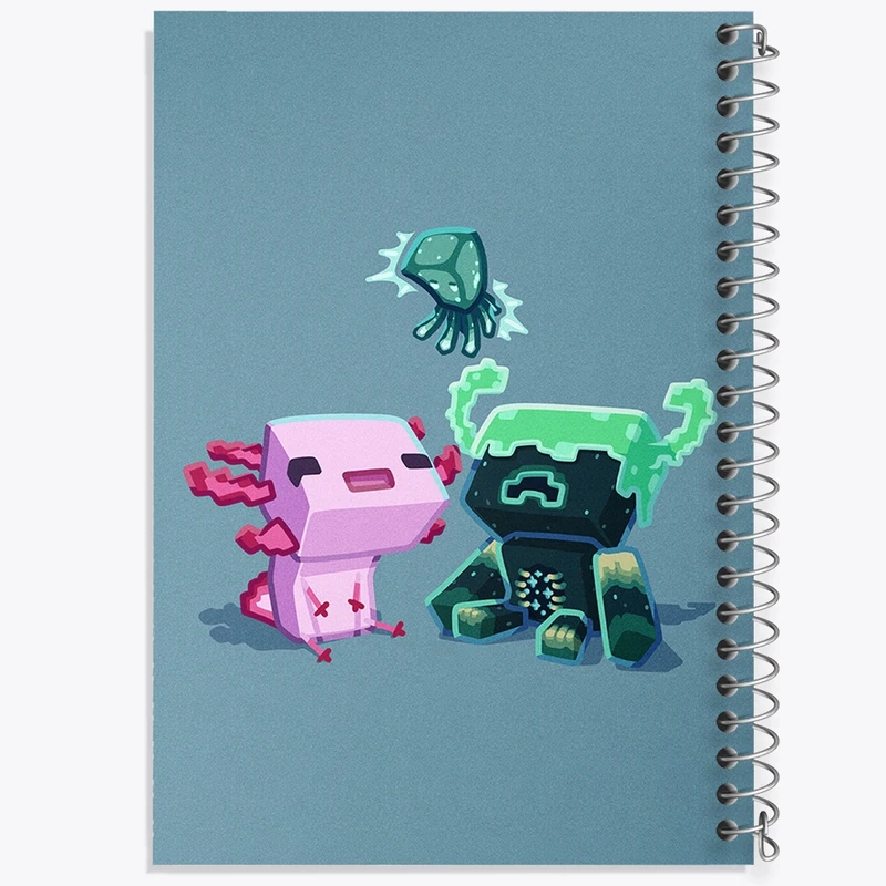 دفتر طراحی 50 برگ خندالو طرح بازی ماینکرافت Minecraft  کد 23232