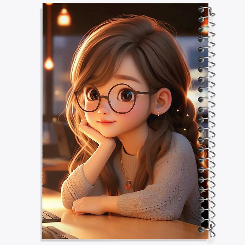 دفتر مشق 50 برگ خندالو طرح دخترانه کد F3129