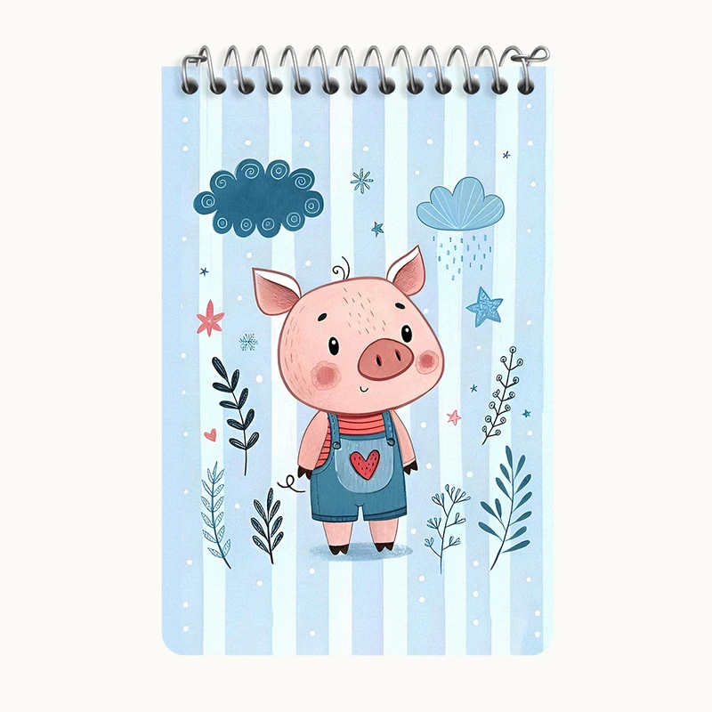 دفتر یادداشت 50 برگ خندالو طرح خوک بامزه کد F8050