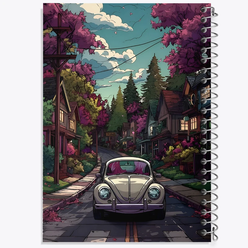 دفتر مشق 100 برگ خندالو طرح ماشین کلاسیک کد F9995