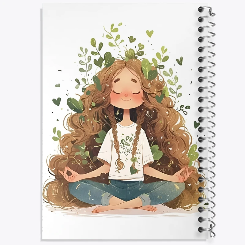 دفتر طراحی 50 برگ خندالو طرح مدیتیشن (Meditation) کد N2994