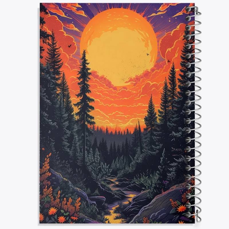 دفتر لیست خرید 50 برگ خندالو طرح منظره غروب کد F3061