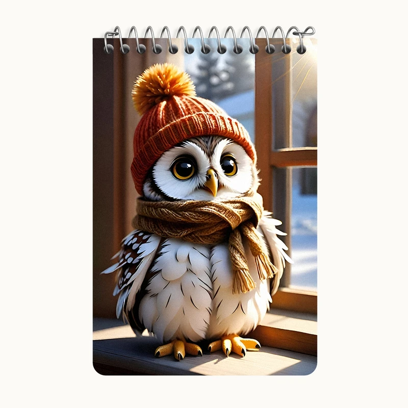 دفتر یادداشت 50 برگ خندالو طرح جغد بامزه کد F8417