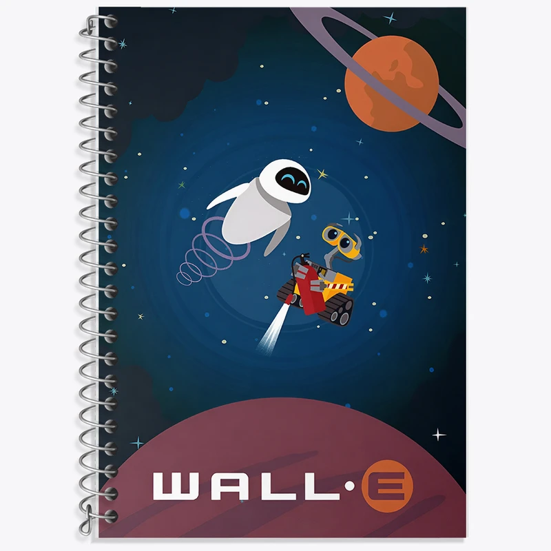 دفتر زبان 50 برگ خندالو مدل دو خط طرح وال ای (wall-E) کد F9692