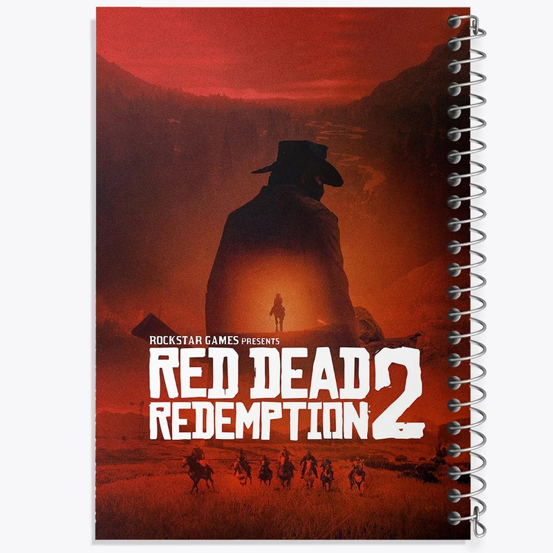 دفتر طراحی 50 برگ خندالو طرح رد دد (Red Dead) کد N9356