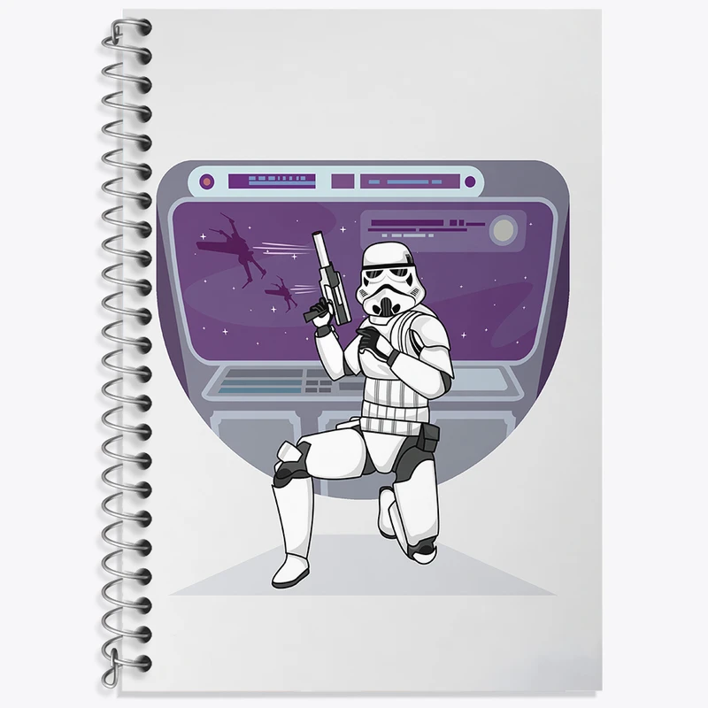 دفتر زبان دوخط 50 برگ خندالو طرح جنگ ستارگان کد F3591