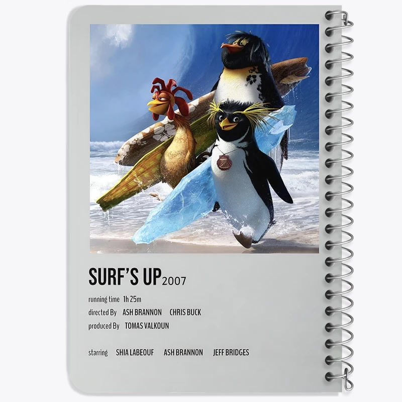 دفتر یادداشت 50 برگ خندالو طرح موج سواری (Surf's Up) کد F13214