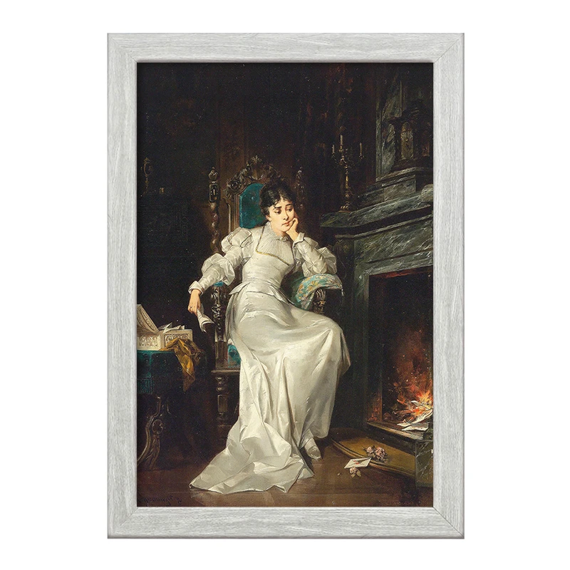 تابلو خندالو طرح نقاشی عشق گمشده اثر کارل شونینگر جوان کد F12129