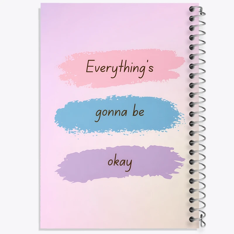 دفتر طراحی 50 برگ خندالو طرح Everything's Gonna Be Okay کد N2646