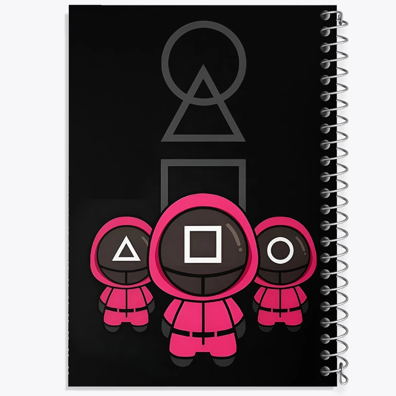 دفتر مشق 100 برگ خندالو طرح بازی مرکب (Squid Game) کد F10144