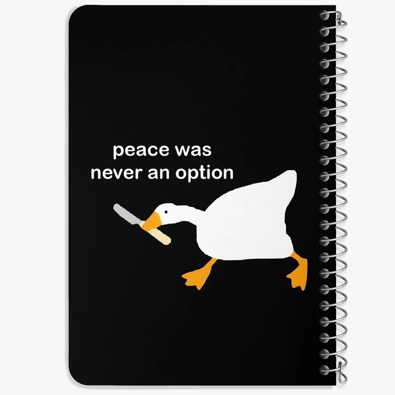 دفتر یادداشت 50 برگ خندالو طرح Peace Was Never An Option کد F1946
