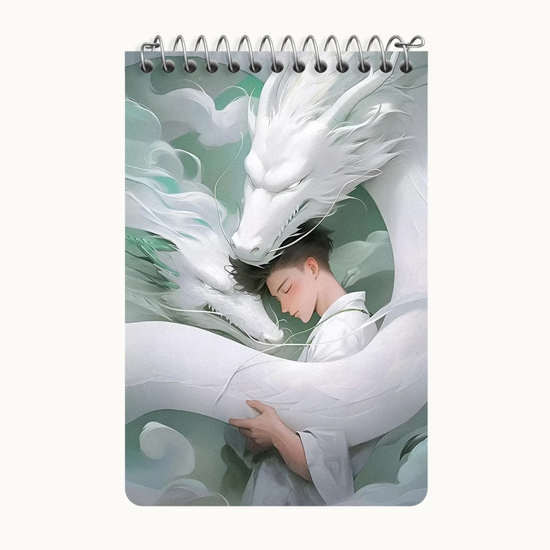 دفتر یادداشت 50 برگ خندالو طرح پسر و اژدها کد F3416