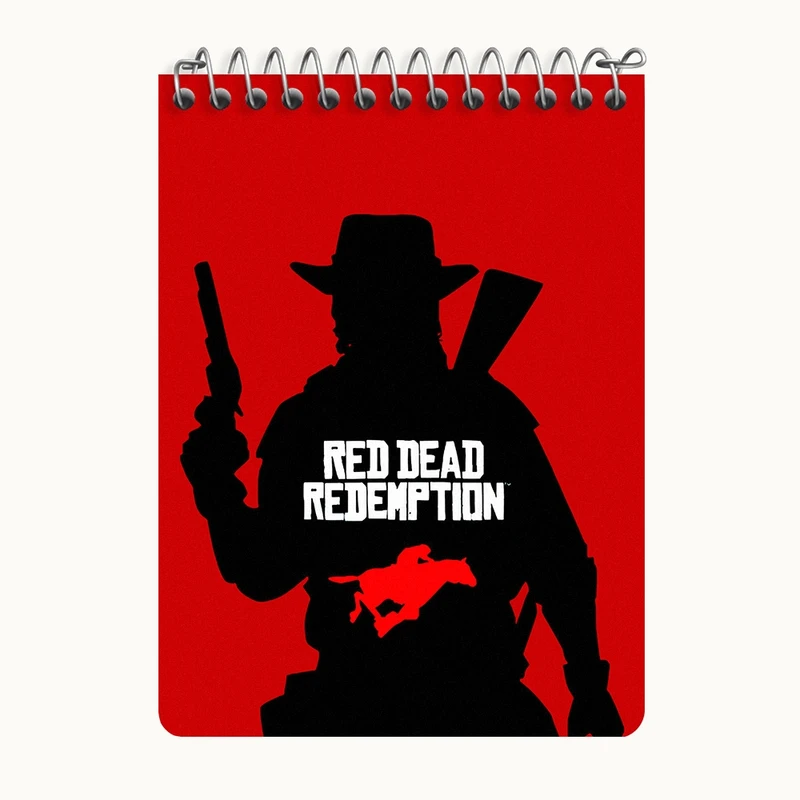دفتر یادداشت 50 برگ خندالو طرح رد دد (Red Dead) کد N9346