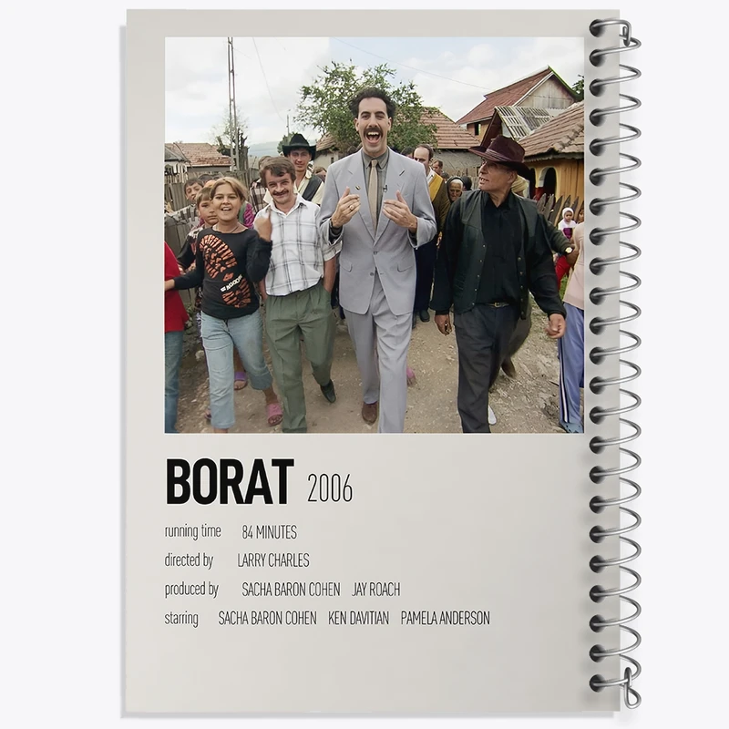 دفتر ژورنال نویسی 50 برگ خندالو مدل نقطه ای طرح بورات (Borat) کد F13394