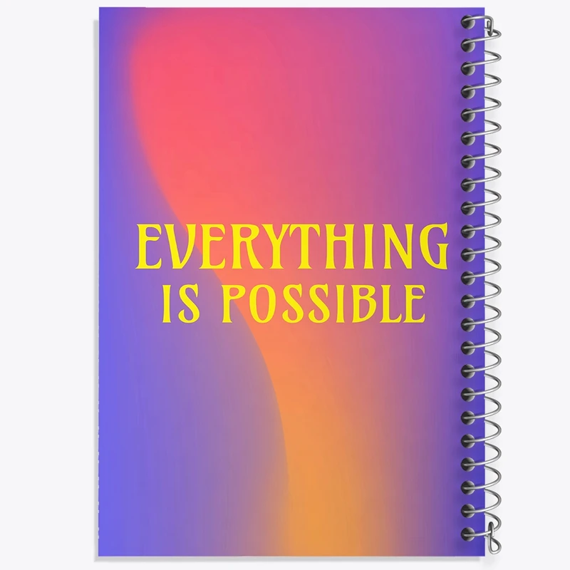 دفتر طراحی 50 برگ خندالو طرح Everything Is Possible کد N2319