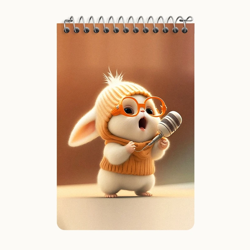 دفتر یادداشت 50 برگ خندالو طرح خرگوش بامزه کد F5737