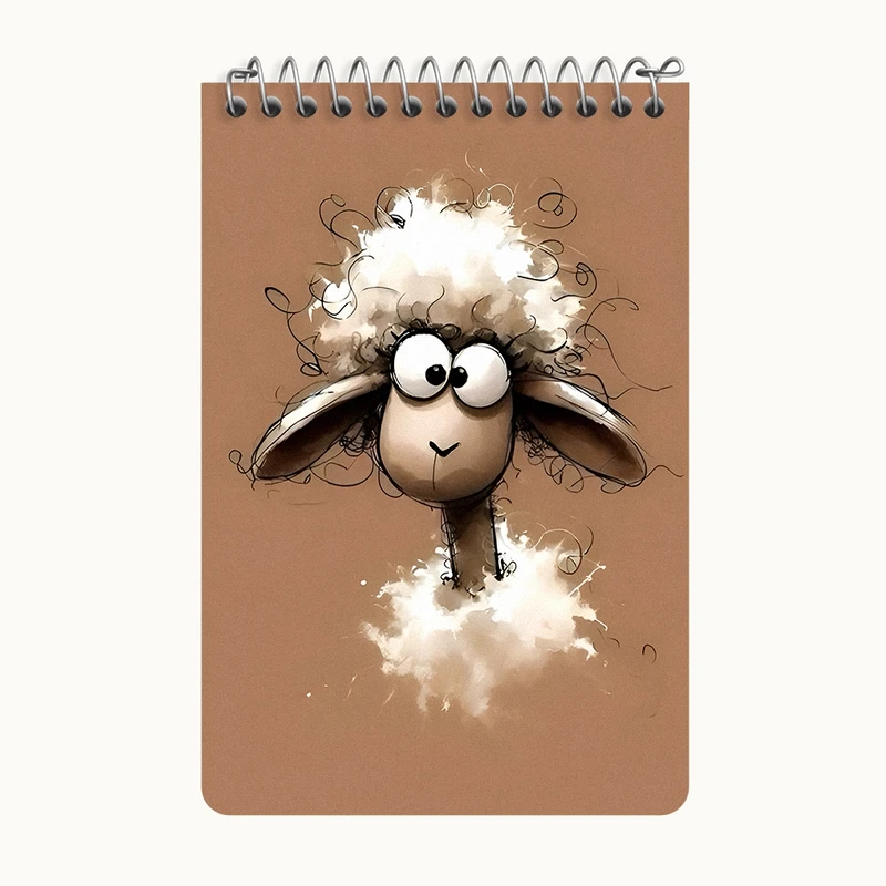 دفتر یادداشت 50 برگ خندالو طرح گوسفند خنگ کد F7910