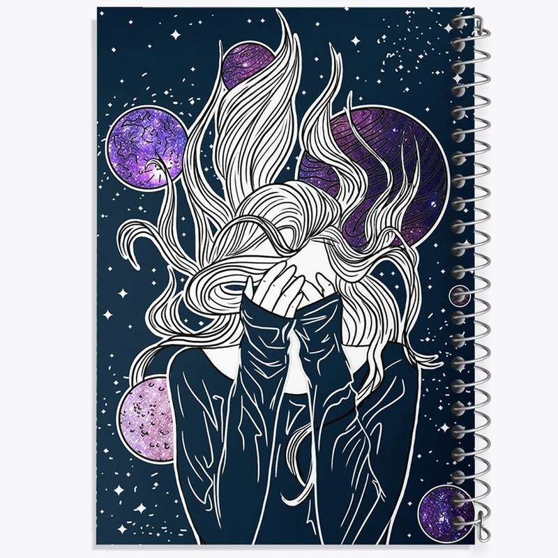 دفتر طراحی 50 برگ خندالو طرح فضایی کد 25173