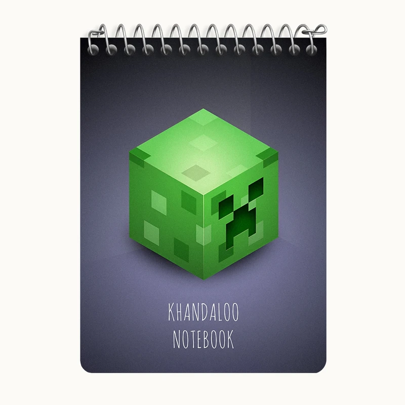 دفتر یادداشت 50 برگ خندالو طرح بازی ماینکرافت (Minecraft) کد N8728