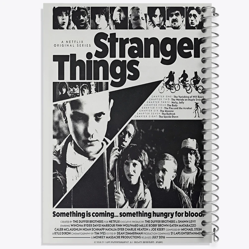 دفتر طراحی 50 برگ خندالو طرح استرنجر تینگز (Stranger Things) کد F13503