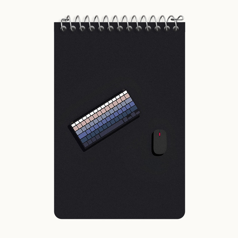 دفتر یادداشت 50 برگ خندالو طرح موس و کیبورد کد F4504